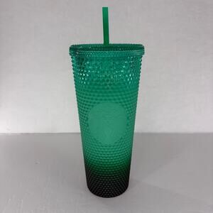 Starbucks 2022 Holiday Waxberry Mint Green Gradient Studded Venti 24oz Tumbler